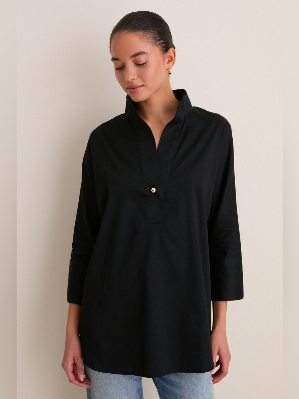 Tuckernuck Black Noir Willow Blouse Size M